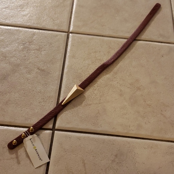 Lulu Avenue Marsala Leather Double Wrap Red NWT - Picture 2 of 8